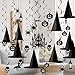 JOYIN 6pcs Hanging Witch Hats Halloween Decorations Indoor 21pcs Swirl Halloween Porch Decor Black Wall Decorations for Home Yard Porch Ceiling Ornaments Bat Spider Pumpkin Skull Ceiling Streamers - Image 3