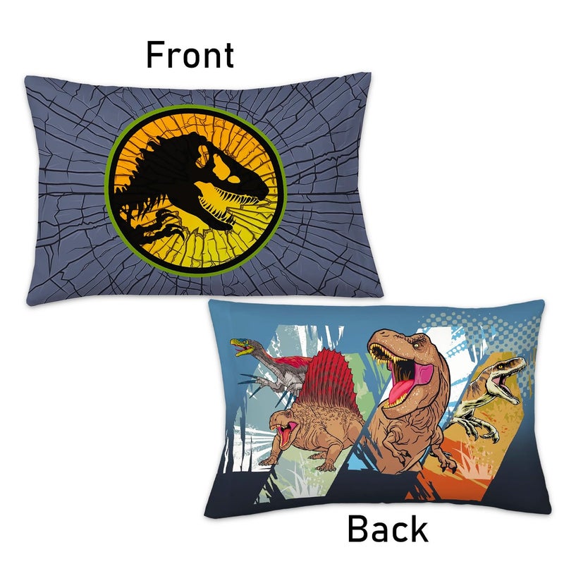 Jurassic World Bedding Set - Bundle with Dinosaur Bedspread for Twin Bed Plus Pillowcase, Stickers, More | Jurassic World Dinosaur Bedroom Decor for Boys - Image 5