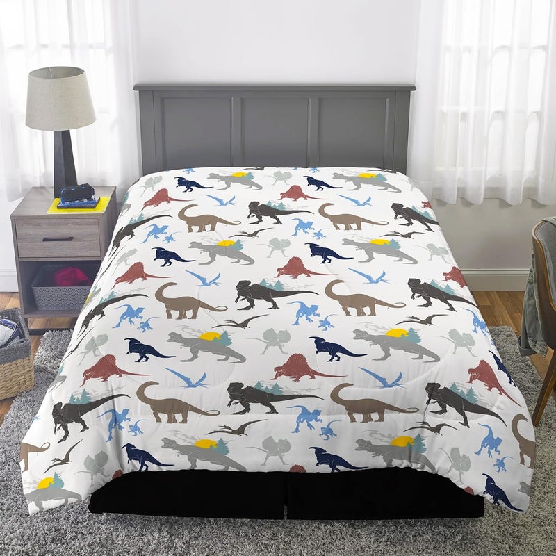 Jurassic World Bedding Set - Bundle with Dinosaur Bedspread for Twin Bed Plus Pillowcase, Stickers, More | Jurassic World Dinosaur Bedroom Decor for Boys - Image 4