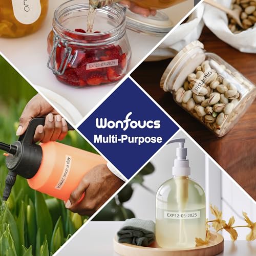 Wonfoucs Label Maker Clear Tape Replacement for Dymo Label Maker Refills Clear 1/2'' x 13', Compatible with Dymo Letratag Refills Transparent Plastic Tape Work with LT-100T LT-100H QX50, 4-Pack - Image 2