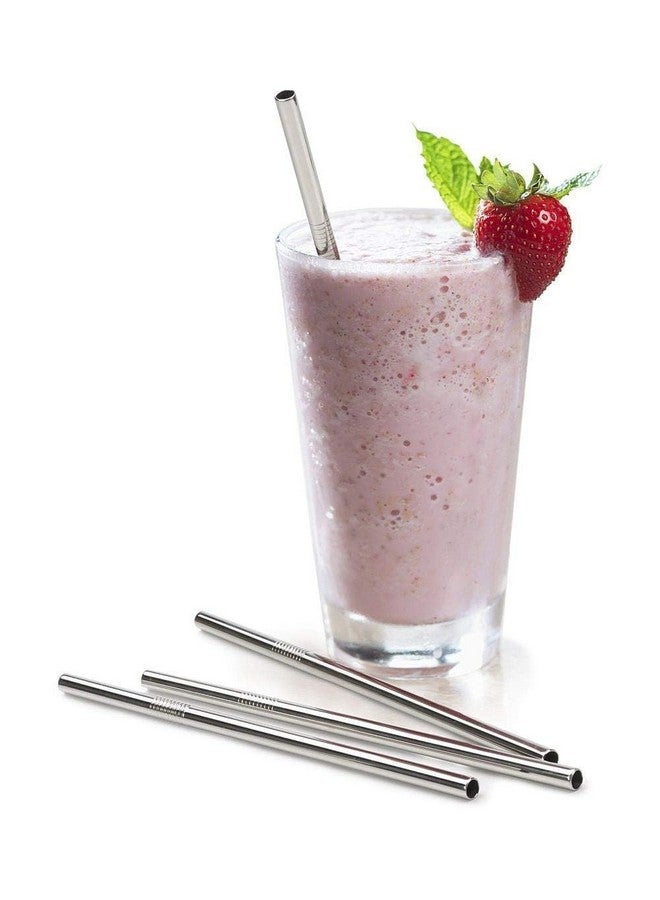 ANTIL'S ANTIL'S Reusable Stainless Steel Drinking Straw Sipper (2 Straight Straw + 2 Bent Straw & 1 Straw Cleaning Bush)  - Image 3