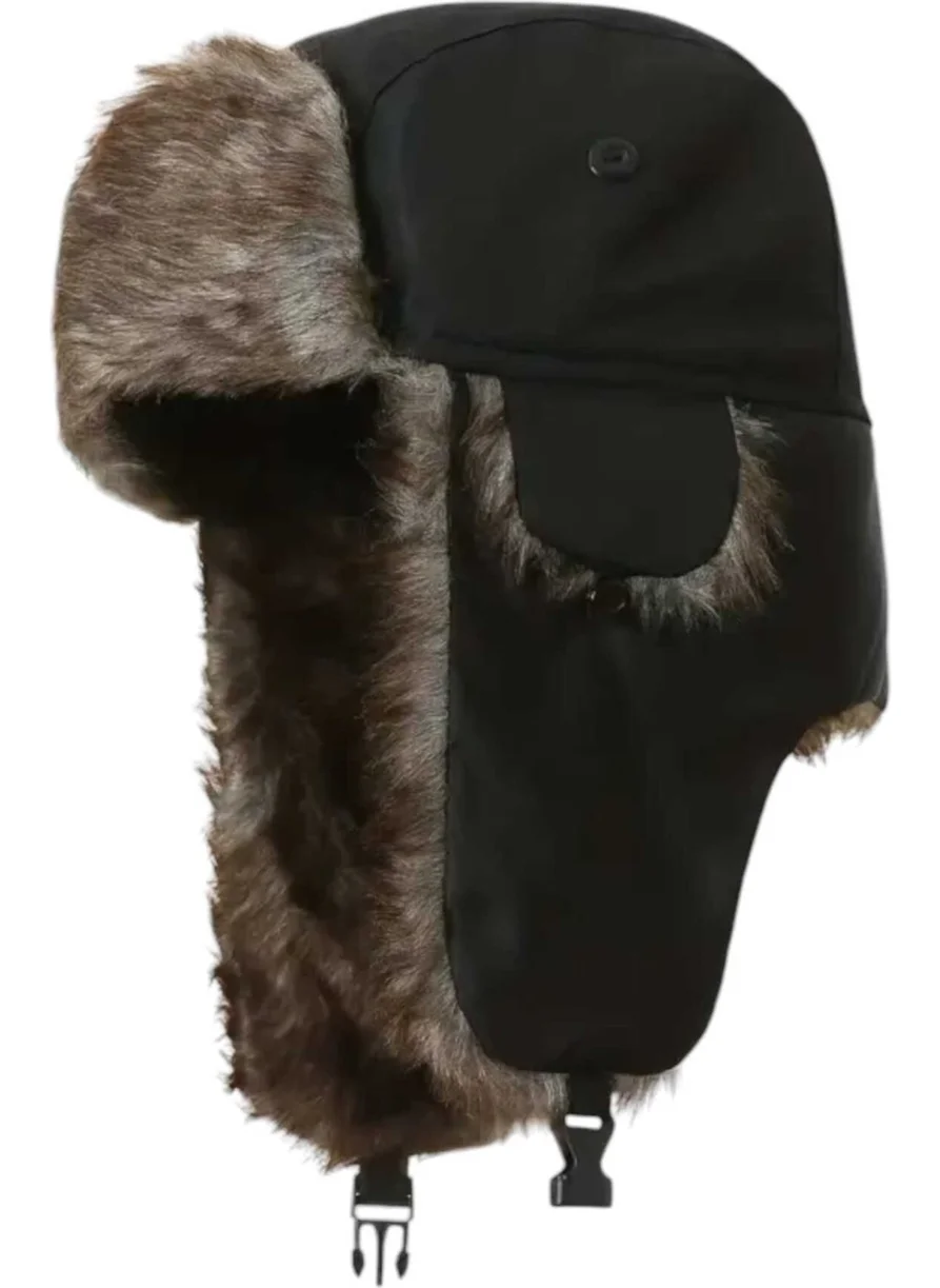 Tezzgelsin Unisex Thermal Plush Fur Pilot Hat