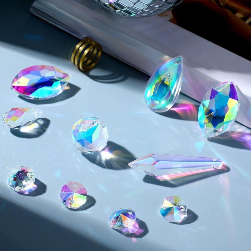 Geelin 400 pcs DIY Suncatchers Sun Catchers Making Supplies Craft for Adults Hanging Prism Sun Catcher with Crystal for Decorating Indoor Window Home Wedding Outdoor Garden - Image 4