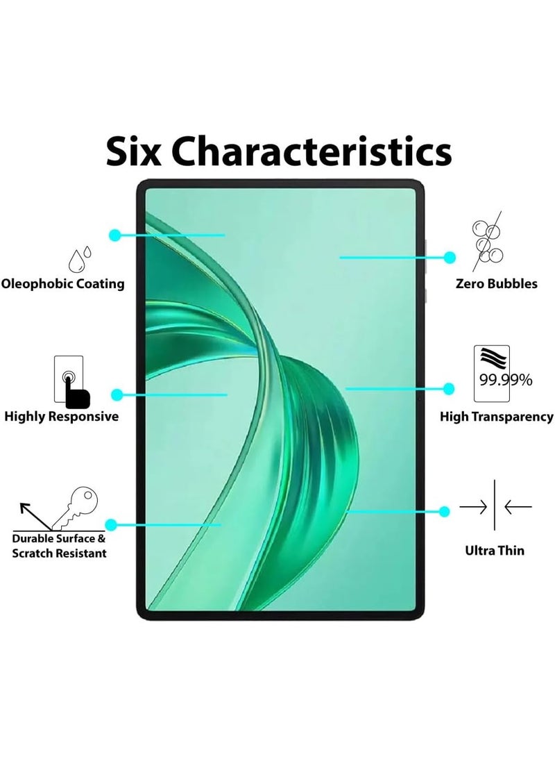 بورتوني واقي شاشة Honor Pad X8a من الزجاج المقوى المضاد للتوهج عالي الدقة مع تغطية كاملة وسهل التركيب وحساس للمس لجهاز Honor Pad X8a مقاس 11 بوصة - Image 2