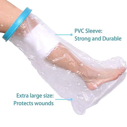 WNHTFAC Waterproof Leg Cast Cover for Shower Adult, Cast Protector for Broken Leg, Reusable Water Resistant Adult Cast Bag for Swimming Bathing with Watertight Seal Cast Cover Leg for Leg Foot Ankle Adult - Image 3