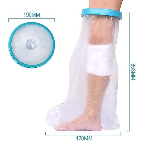 WNHTFAC Waterproof Leg Cast Cover for Shower Adult, Cast Protector for Broken Leg, Reusable Water Resistant Adult Cast Bag for Swimming Bathing with Watertight Seal Cast Cover Leg for Leg Foot Ankle Adult - Image 4