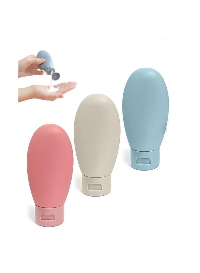 NILKANTH SHOPPERS Plastic Travel Bottles Toiletries Leak Proof Refillable Squeezable Liquid Empty Containers (3 Pcs Travel Bottle), 60 ML,Multicolor - Image 1