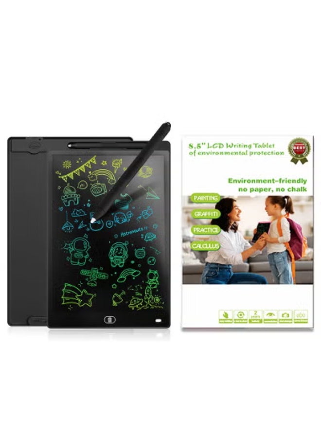 لوحة كتابة LCD مقاس 8.5 بوصة للأطفال، لوحة رسم قابلة لإعادة الاستخدام مع مسح بلمسة واحدة، لوحة كتابة ملونة، هدية تعليمية للأولاد والبنات - Image 1