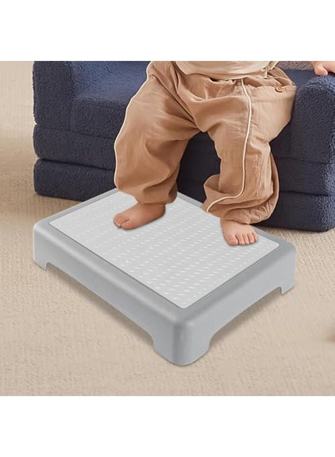 Gray Stackable Step Stool Riser for Elderly Adults Kids Bedside Bathtub Outdoor - Image 5