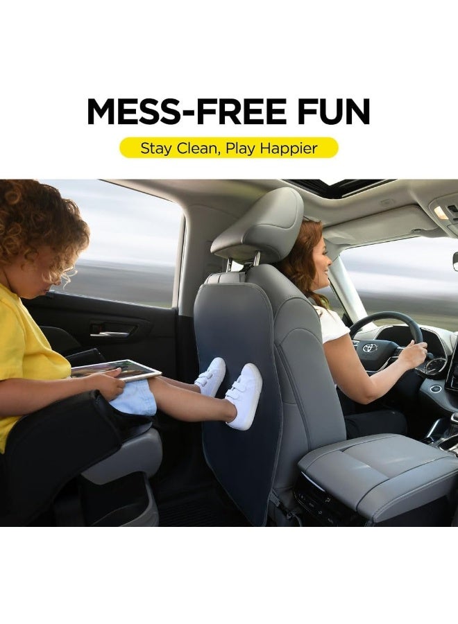 lebogner Back Seat Cover for Kids, 2 Pack X-Large Waterproof Kick Mats Backseat Protector - Image 2
