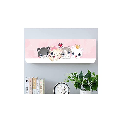 DARSHANAM WORLD Beatiful Designer Ac Cover |Cutest Printed Air Conditioning Dust Cover For Indoor & All Type AC Split Covers |Colorfull Folding Designer Ac Cover (Cute Pink Cats 1 Ton) - Image 3