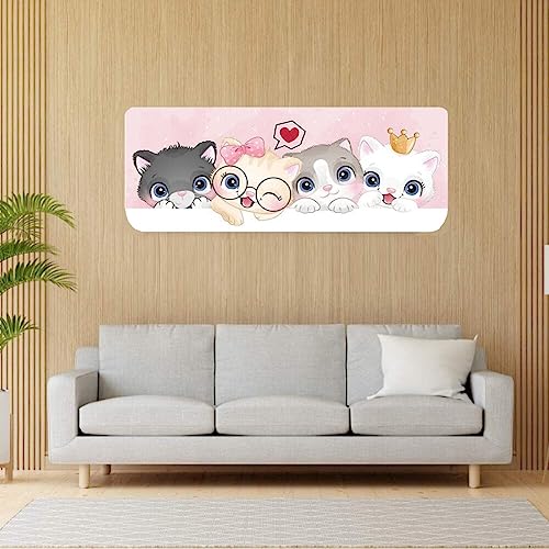DARSHANAM WORLD Beatiful Designer Ac Cover |Cutest Printed Air Conditioning Dust Cover For Indoor & All Type AC Split Covers |Colorfull Folding Designer Ac Cover (Cute Pink Cats 1 Ton) - Image 2