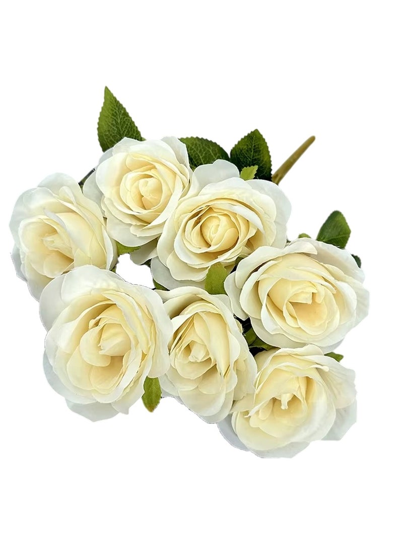 Huitich Artificial Beige Rose  Bouquet for Luxurious Decor  - Image 1