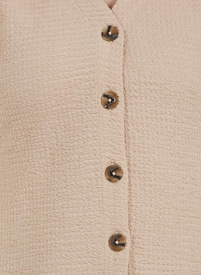 Styli Textured Buttoned Regular Fit Waistcoat  - Image 4