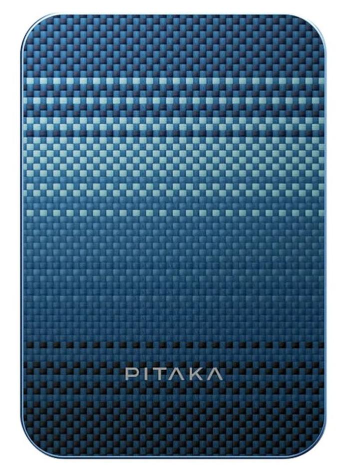 PITAKA بنك الطاقة المغناطيسي من ألياف الأراميد من بيتاكا - معتمد من Qi2، شحن سريع لاسلكي 15 واط، 5000 مللي أمبير، مدمج، خفيف الوزن وملحق مغناطيسي قوي للهاتف - شروق القمر - Image 1