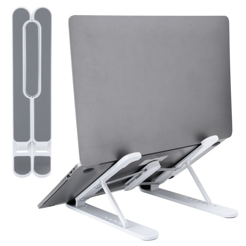 Portable Foldable Notebook Stand Height Adjustable 11-17 Inch Laptop Stand - Hollow Cooling Design Multi Position Foldable Notebook Bracket for Comfortable Use - Image 5