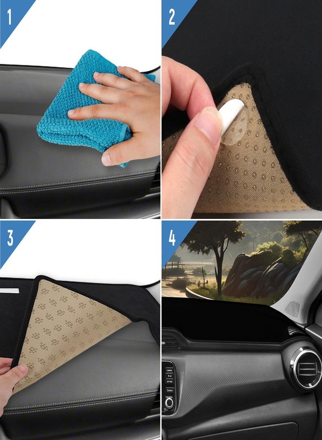 BILOPER Dash Cover for Nissan Kickis 2018-2024 Accessories Flannel Dashboard Cover Dash Cover Mat - Image 5