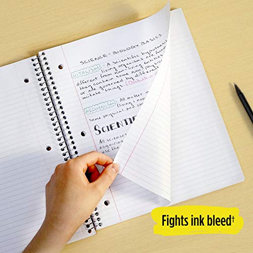 Five Star دفتر حلزوني فايف ستار، مادة واحدة، ورق كوليج منظم، 100 ورقة، حجم الورقة 11" × 8-1/2"، غلاف قابل للتخصيص، لون مختار لك، 1 قطعة (08230) - Image 4