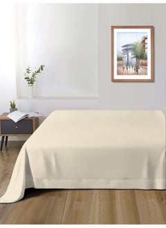 Rest Flat Bedsheet 240X260Cm Plush Ivory Breathable Machine Washbale Bedsheet Extra Soft Easy Fit Highly Breathable Bedding & Linen Cover  - Image 3