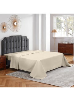 Rest Flat Bedsheet 240X260Cm Plush Ivory Breathable Machine Washbale Bedsheet Extra Soft Easy Fit Highly Breathable Bedding & Linen Cover  - Image 2