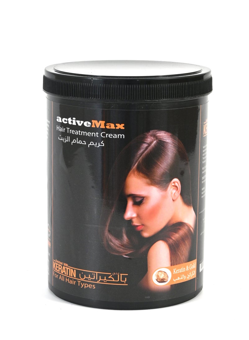 active max Hair Treatment  Mask With Keratin and Gold - Image 1