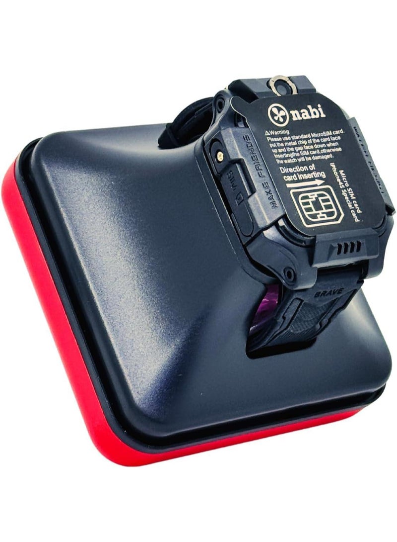 نابي ساعة أطفال سمارت Z7 بلس بشاشة لمس HD 1.44 بوصة – مكالمات ثنائية الاتجاه – تحديد الموقع - زر SOS – بطارية 400mAh – لون اسود - Image 1