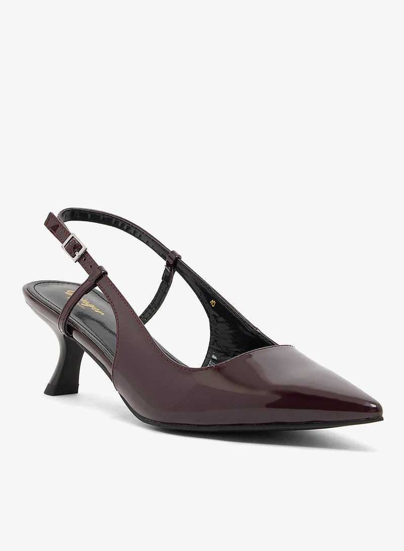 Ginger Sling Back Pumps With Kitten Heel - Image 2