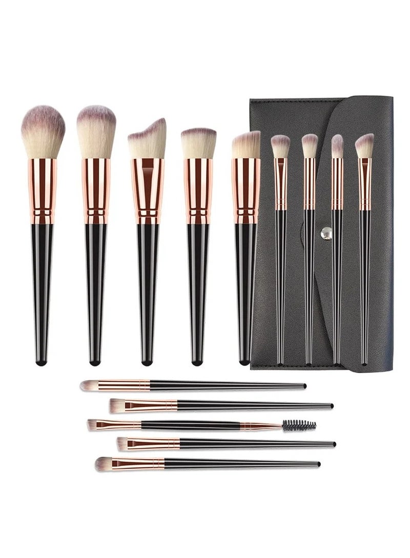 BLOOMING TIME 14pc Makeup Brush Set, Powder Brush, Blush Brush, Boundation Brush with Brush Bag, Beauty Tool - Image 1