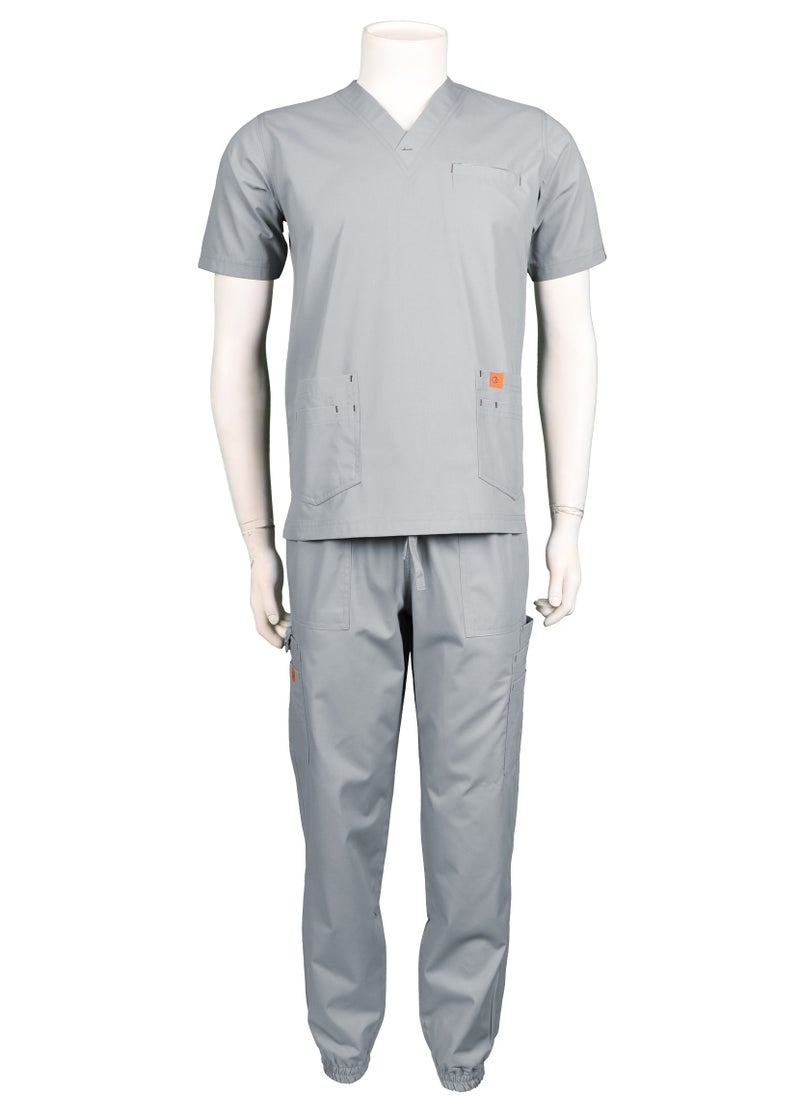 OXYGEN - Oxygen Unisex Scrub Set - Light Gray B123 - Image 1