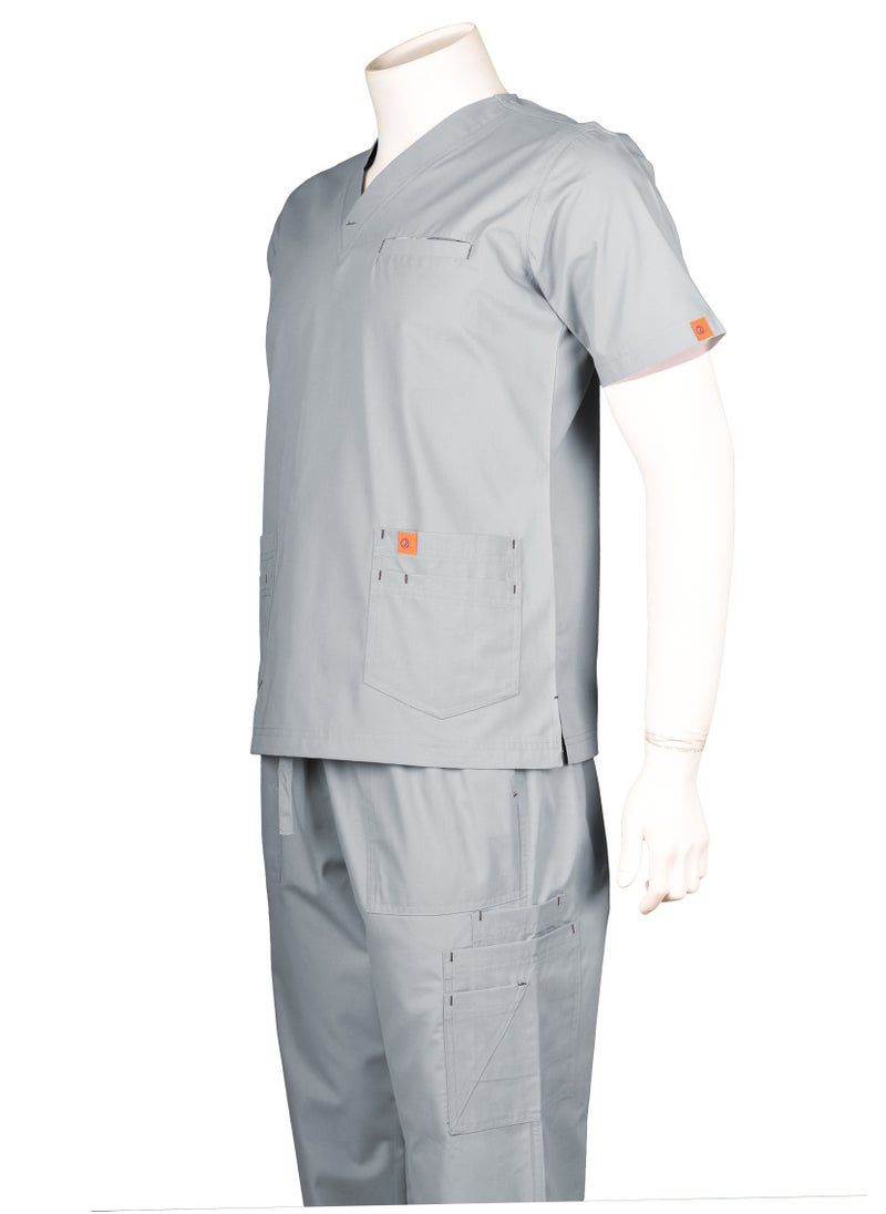OXYGEN - Oxygen Unisex Scrub Set - Light Gray B123 - Image 1