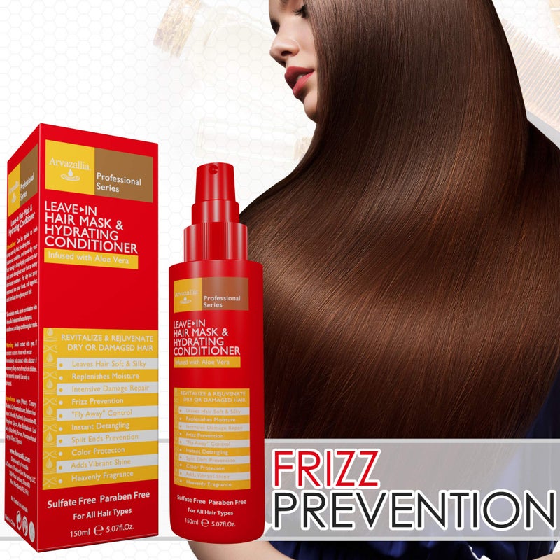 Arvazallia Leave-in Hair Mask and Hydrating Conditioner Spray for Dry or Damaged Hair - Professional Grade Leave-in Conditioner and Moisturizer - Image 5
