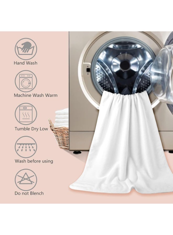 Fabienne 2-Piece Microfiber Gym Towel/Hand Towel/Face Towel/Car Cleaning Towel 50x90 cm Grey/Pink - Image 4