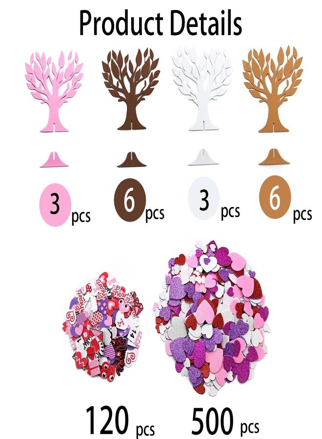 TINYFUTURE 18 Sets DIY Valentine's Day Foam Wreath Crafts Kits Decorations Self Adhesive Heart Sticker Love Heart Letter Shiny Sticker for Kids Party Favors Fun Classroom Home Activities - Image 2