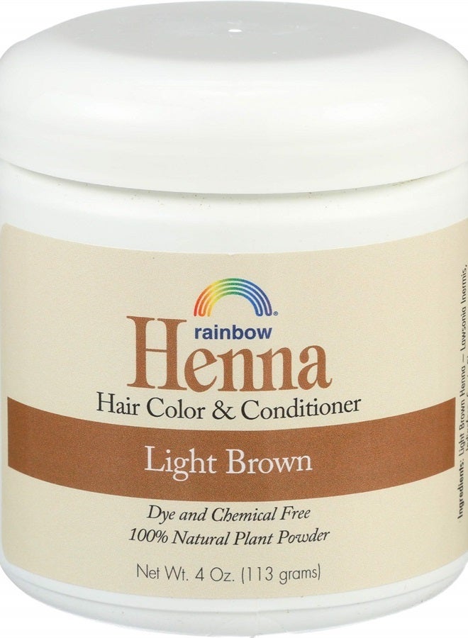 Rainbow Research Henna Hair Color and Conditioner Persian Light Brown, 4 Ounce
