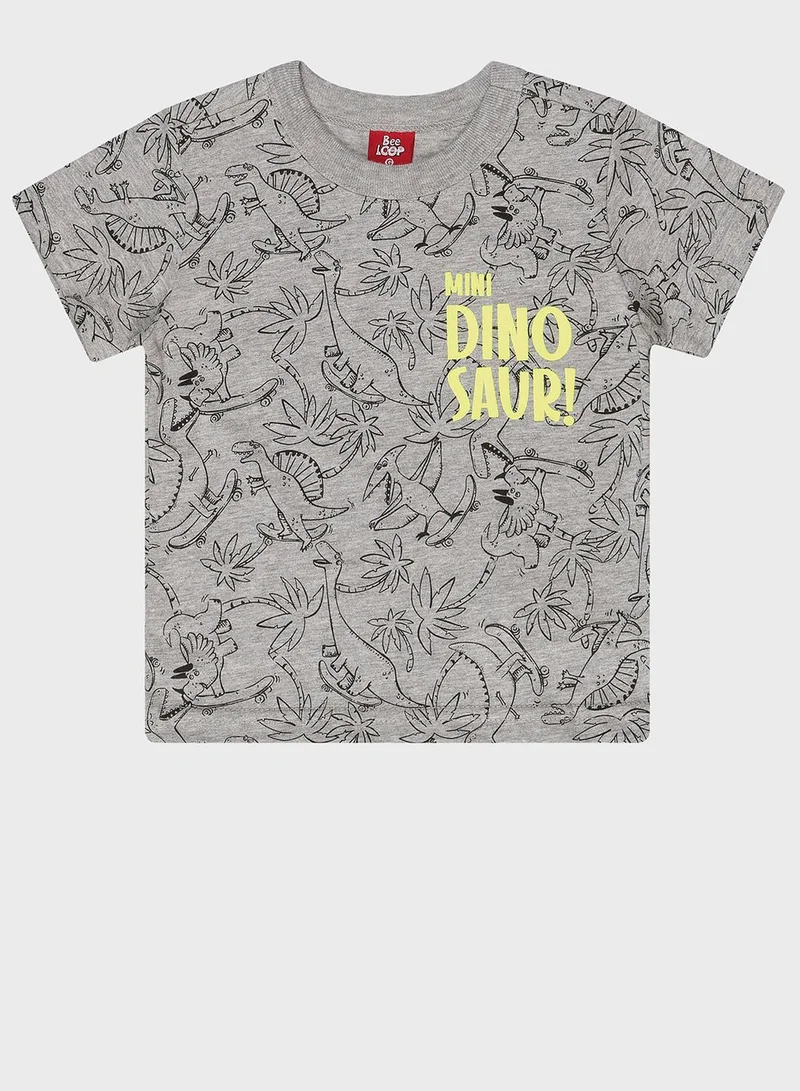 Bee Loop Infant Dino Print T-Shirt & Shorts Set