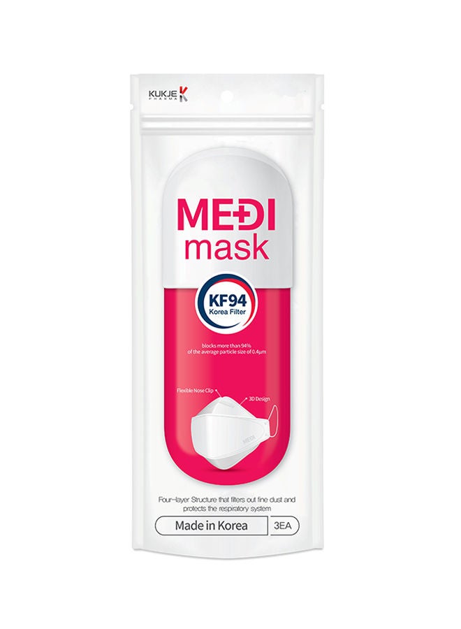 NIBEMINENT 3-Piece Medi Mask With Nano Fiber Filter KF94 - Image 2