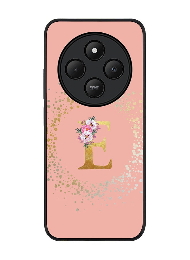 Stylizedd For Xiaomi Redmi 14C / 14R Case,Slim fit Camera Protection, Shockproof Thin Phone cover - Custom Monogram Floral - E (Rose Pink ) - Image 1