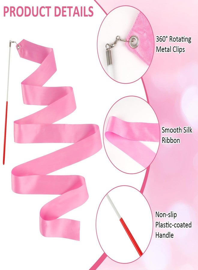 Okxiri 12 Pack Dance Ribbons for Kids, Dance Class, Birthday Party, Gymnastics, Princess Party Favors (Rainbow) - Image 3