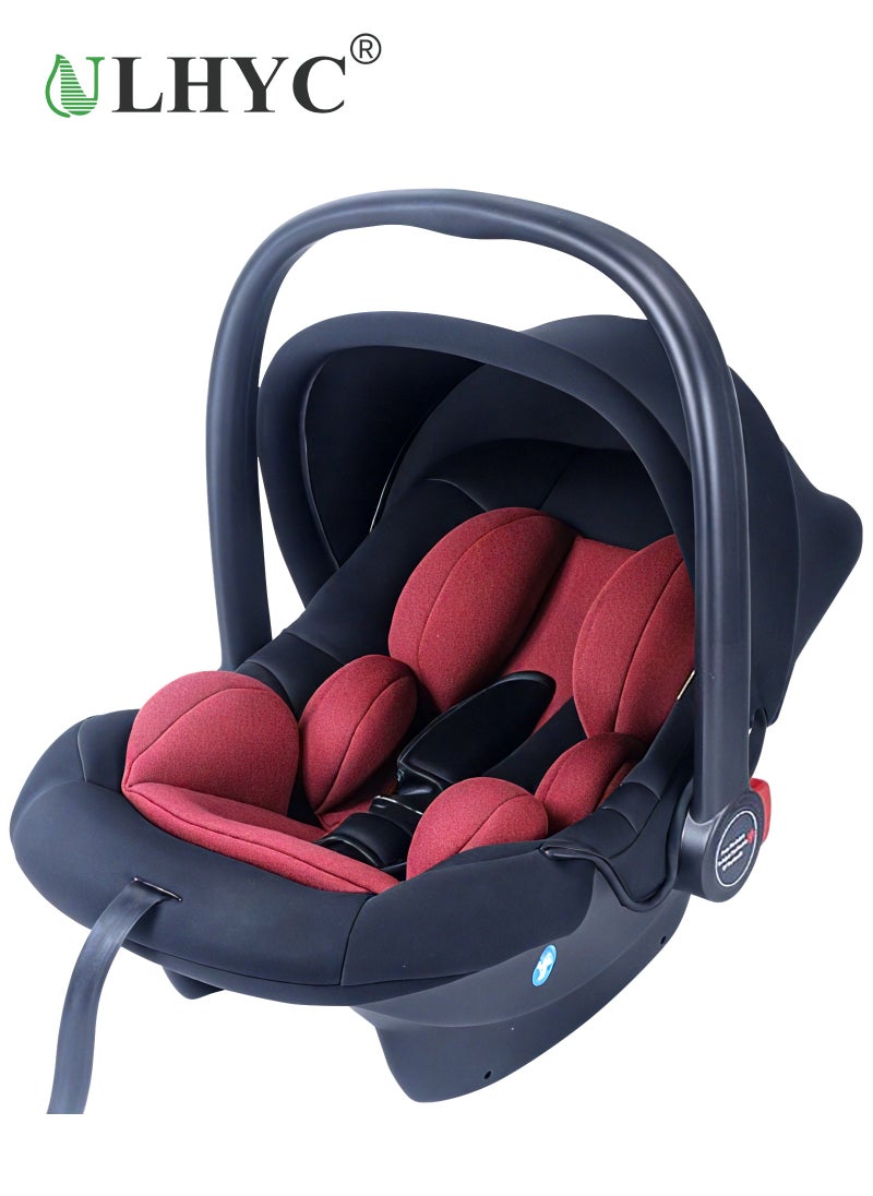 ULHYC 3 in 1 Multi Purpose Baby Carry Cot and Car Seat With Handle, Canopy, Adjustable Handle, 3 Point Safety Belt Rocker for Infant Baby Carry Cot for Newborn Baby 0 to 15 Months Black  - Image 1