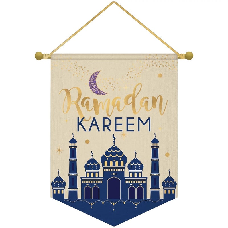 Amscan 242170 Eid Ramadan Kareem Canvas Banner 28cm x 38cm 1 Pc - Image 1