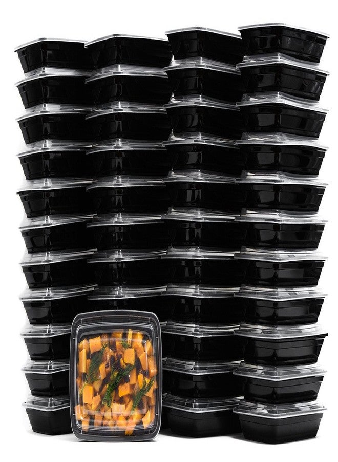 EcoQuality 38 oz Reusable Food Storage 25 Pack Containers with Lids by EcoQuality - Rectangular BPA Free Freezer, Microwave & Dishwasher Safe - Airtight & Watertight Stackable, Lunch Meal Prep, To-Go, Bento Box - Image 1