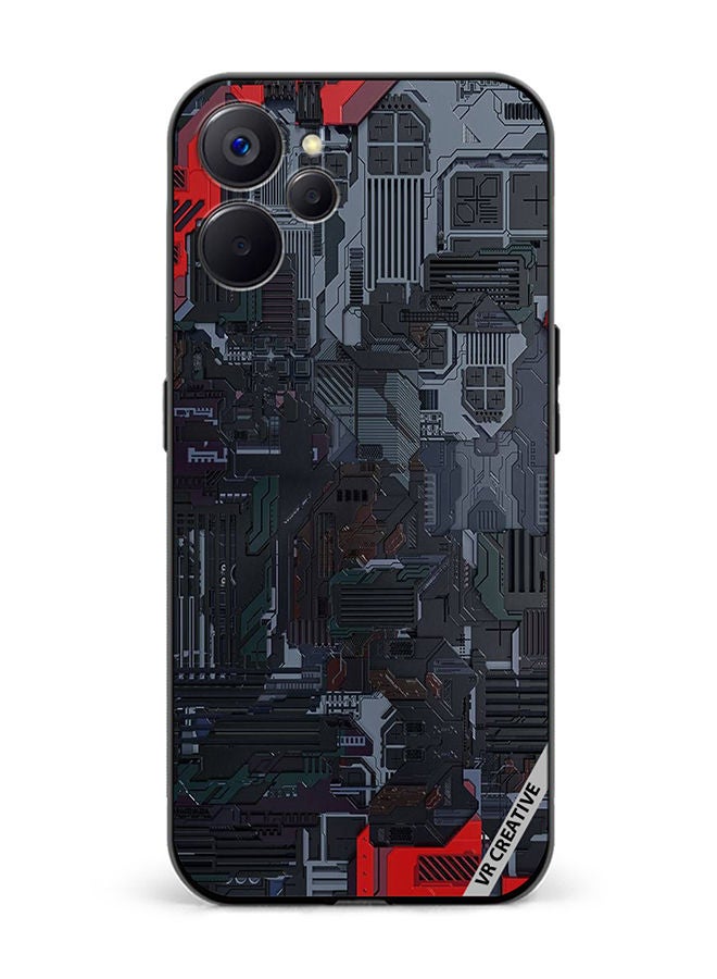 VR CREATIVE Protective Case Cover For Realme 10 5G Tech Design Multicolour - Image 1