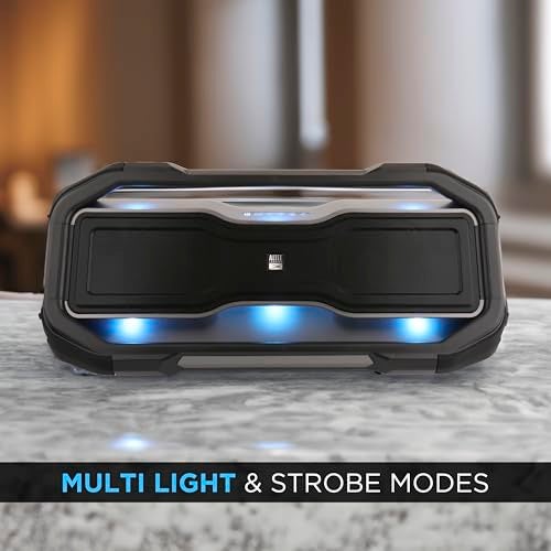 Altec Lansing - ROCKBOX Wireless Bluetooth Speaker, Portable Waterproof Speaker with 20 Hour Playtime and 5 Illuminating LED Light Modes, Floating Wireless for Indoors and Outdoors - Image 5