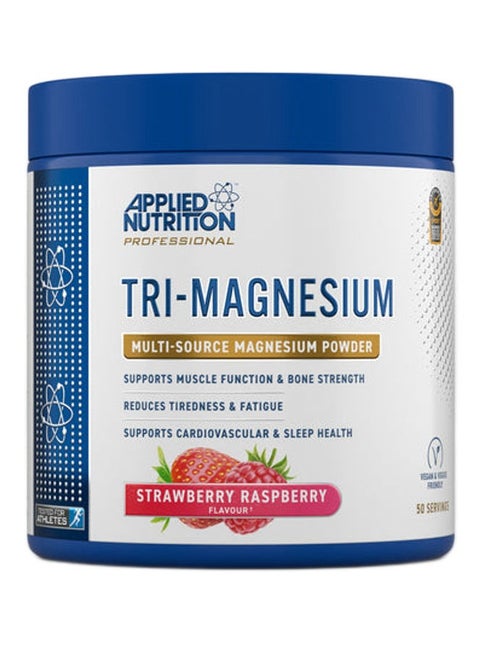 Tri-Magnesium Multi-Source Manesium Powder 200g, 50 Servings, Strawberry & Raspberry