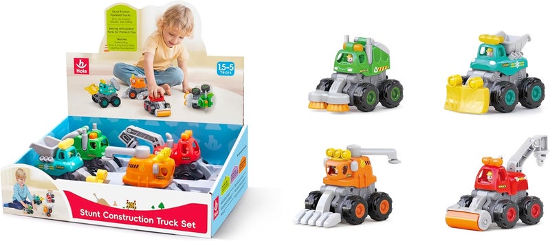 Hola Stunt Construction & Road Truck for Toddlers – Friction-Powered 4WD Vehicle with Drifting Action - Image 5