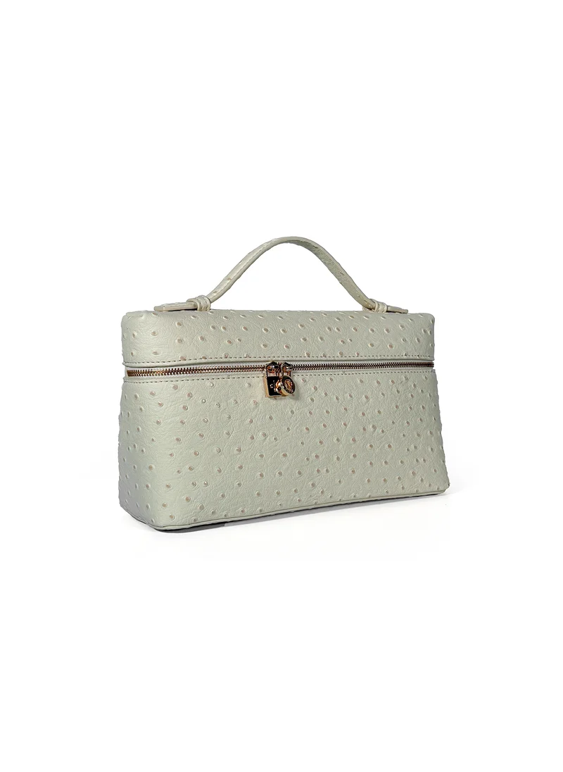 Cuple Ostrich type skin handbag