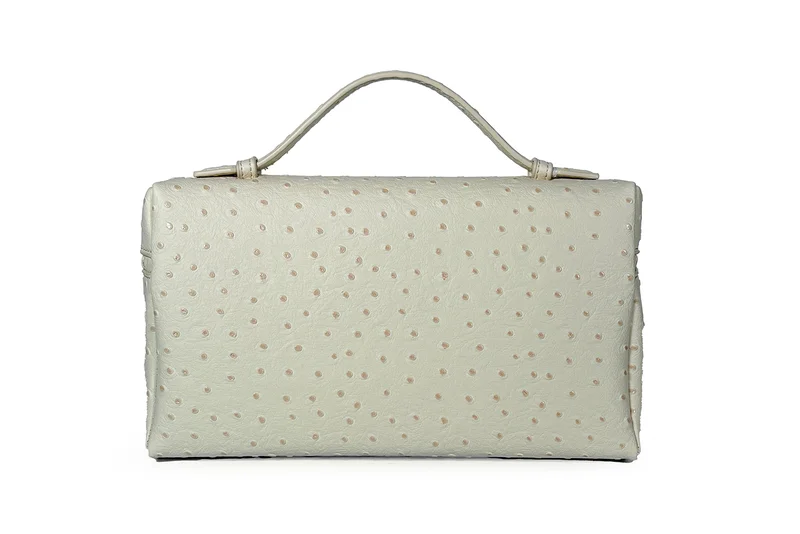 Cuple Ostrich type skin handbag