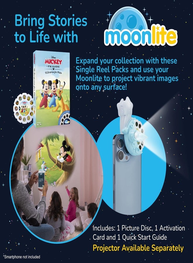 مونليت وقت قصة مونلايت - قرص قصة ميكي وأصدقاؤه من ديزني مفاجأة لبلوتو - قراءة سحرية - جهاز عرض يباع منفصلاً - قصة رقمية مع تأثيرات صوتية - هدايا تعليمية للأطفال من عمر سنة فما فوق - Image 2