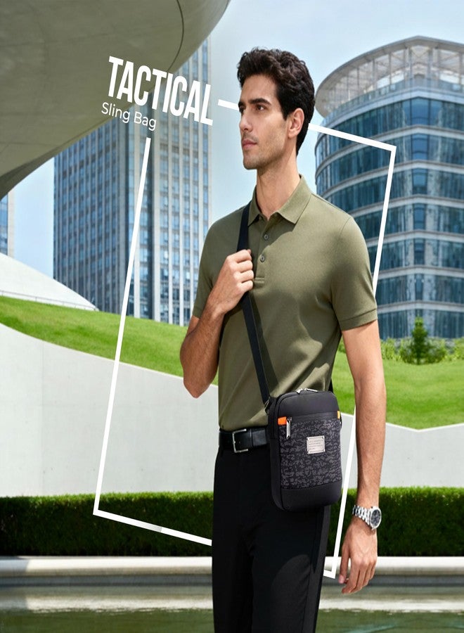 Gear Tactical Water Resistant Sling Bag/Crossbody Bag/Messenger Bag For men/women (Black Camo) - Image 2