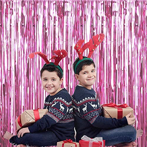 flavouredlove Foil Fringe Curtain(s) 3x6 Feet for Birthday, Anniversaries, Graduation, Retirement, Baby Shower Decoration (Pack of 1, Pink) - Image 4
